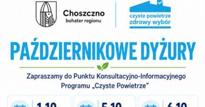 Zmieniają się dyżury punktu Czyste Powietrze